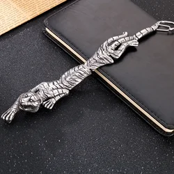 King of Beasts Tiger Bracelet Men Stainless Steel Animal Jewelry