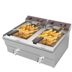 Tqh Desktop Deep Frying Pan Commercial Electric Fryer Constant Temperature Large Capacity French Fries Chicken Chop