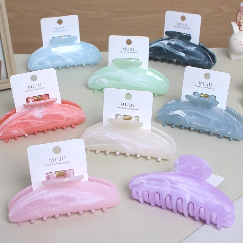 Neue Haarklammer mit Marmorstreifen-Muster, große dekorative Haarspange, bunte Haarnadel, Kopfschmuck