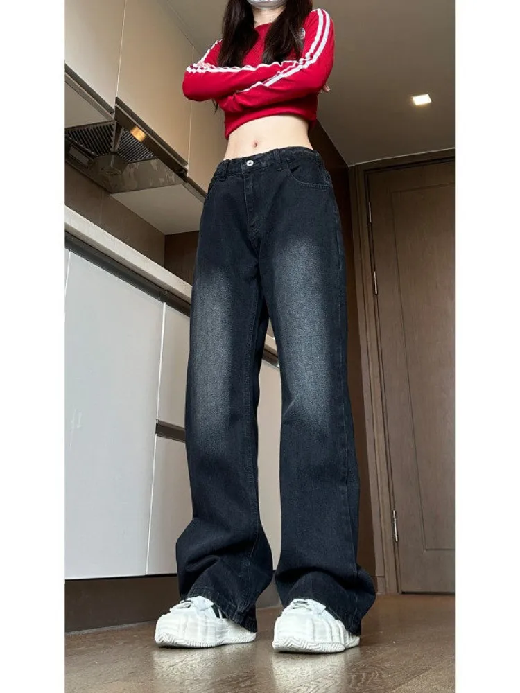 

Waed Vintage Men's Jeans Straight Leg Drapey Feel Long Trousers Autumn 2024 New Sle American High Street Vibe