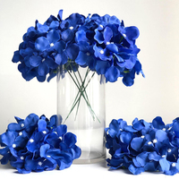 5Pcs Artificial Hydrangea With Stem Blue Faux Hydrangea Bouque Flower for Wedding Party Home Decoration Valentine Day