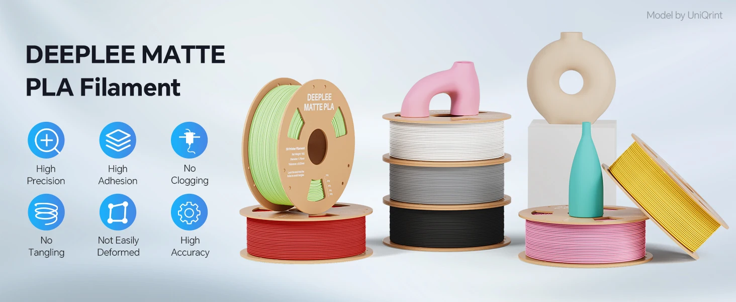 DEEPLEE 10KG Mattes PLA-Filament 1,75mm Orange-Braun, 3D-Druck für FDM 3D-Drucker PLA Pink Deeplee Filament – Detail 1