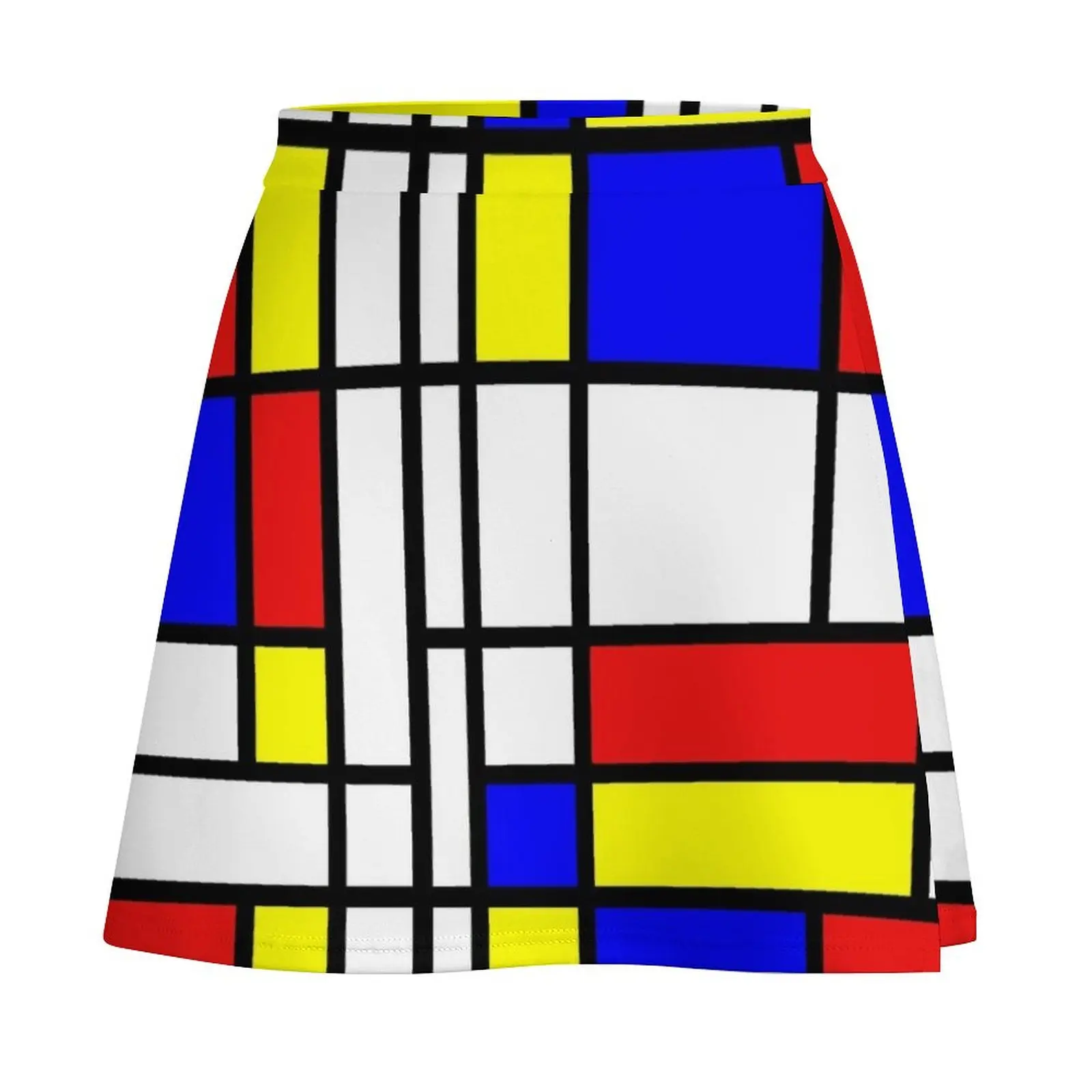 Retro Mondrian Padrão Mini Saia Minissaia 90s roupas vintage Saia escolar Minissaia