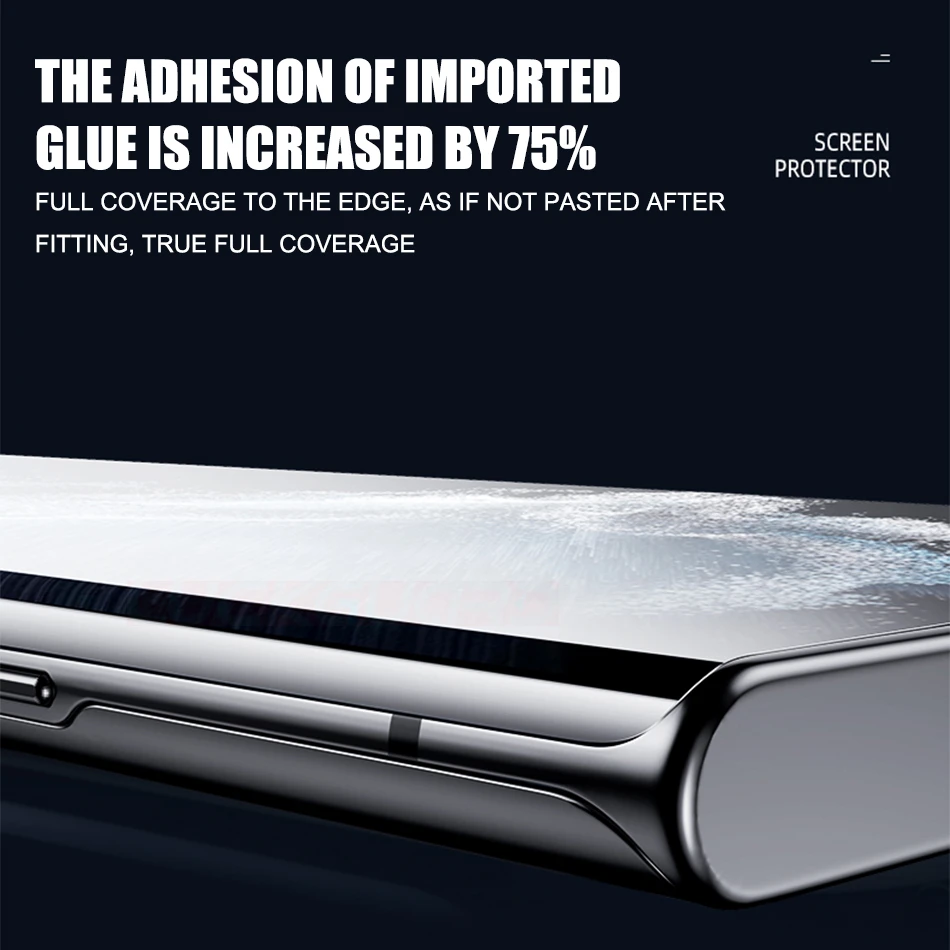 Full UV Glue Curved Tempered Glass For Samsung Galaxy S8 S9 S10 Plus S20 S21 S22 S23 Ultra Note 8 9 10 20 Screen Protector Film