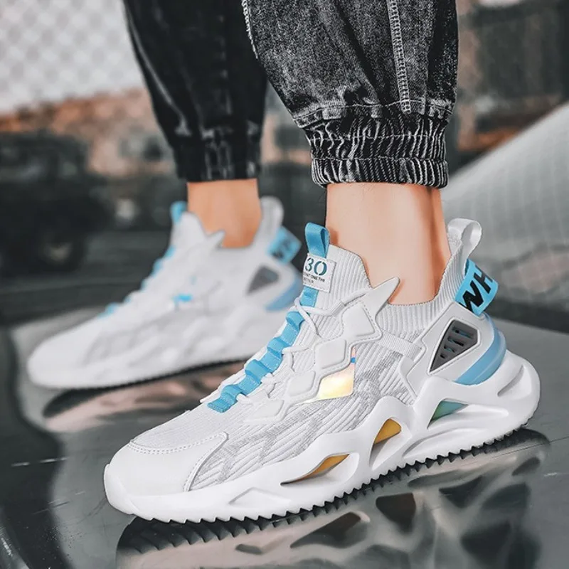 أحذية رياضية رجالية فاخرة للربيع والصيف منصة تنس الجري أحذية رياضية ماركة شعبية أحذية تدريب سباق قابلة للتنفس مقاس كبير 45 #3