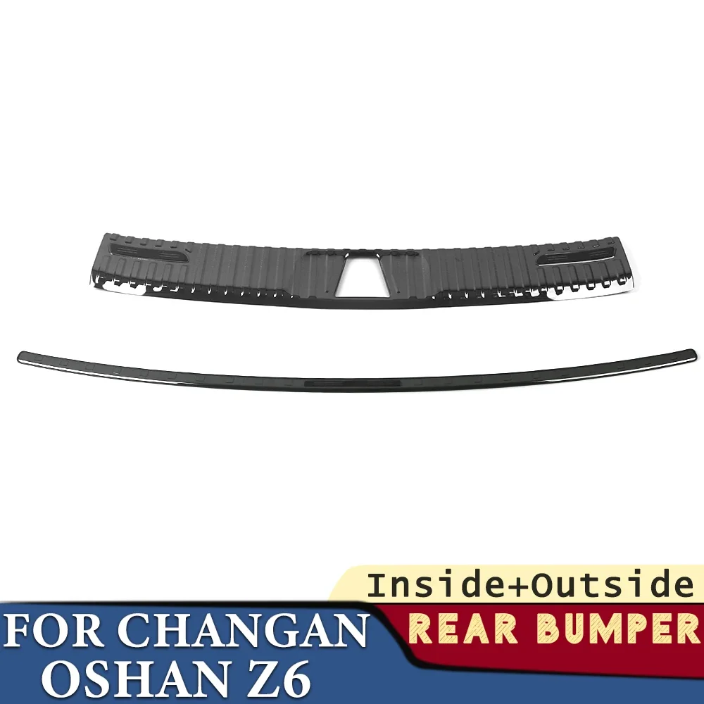 Trunk Bumper for Changan Oshan Z6 2022 2023 2024 Car Accessories Stainless Rear Fender Protector Sill Cover Stick Decoration