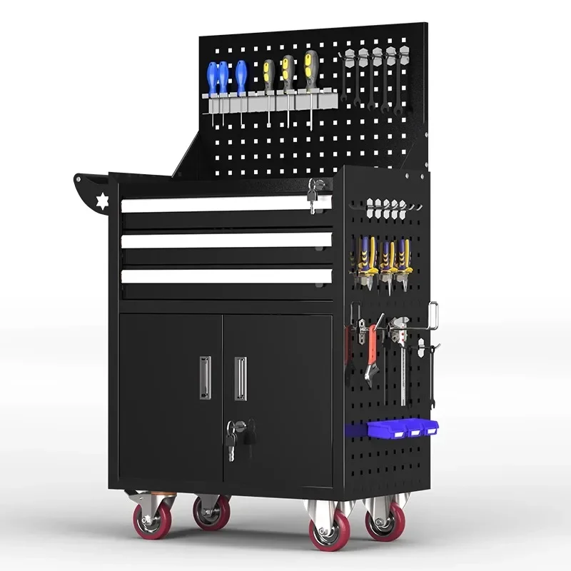 

Multifunctional box workshop tool cabinet New style car repair tool cart repair hardware parts thickened trolley