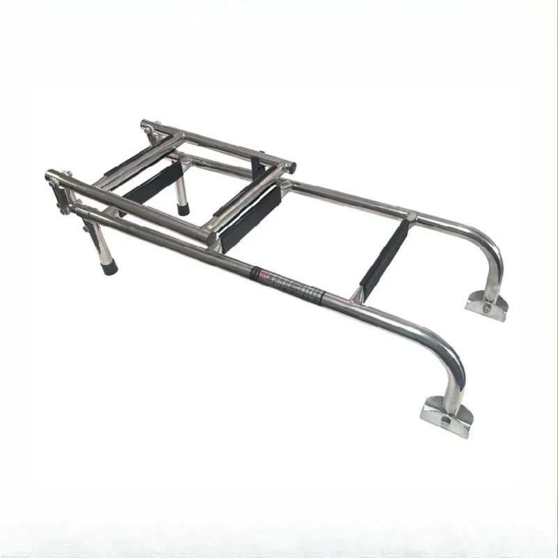 

Marine stainless steel folding ladder launching ladder 2 + 3 folding ladder launching portable telescopic