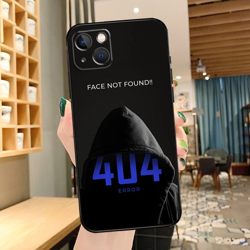 Error 404 not found Phone Case For iPhone 13 Pro Max 16 15 11 12 14 Pro Max mini XR 15 16 Plus 16e Cover Coque