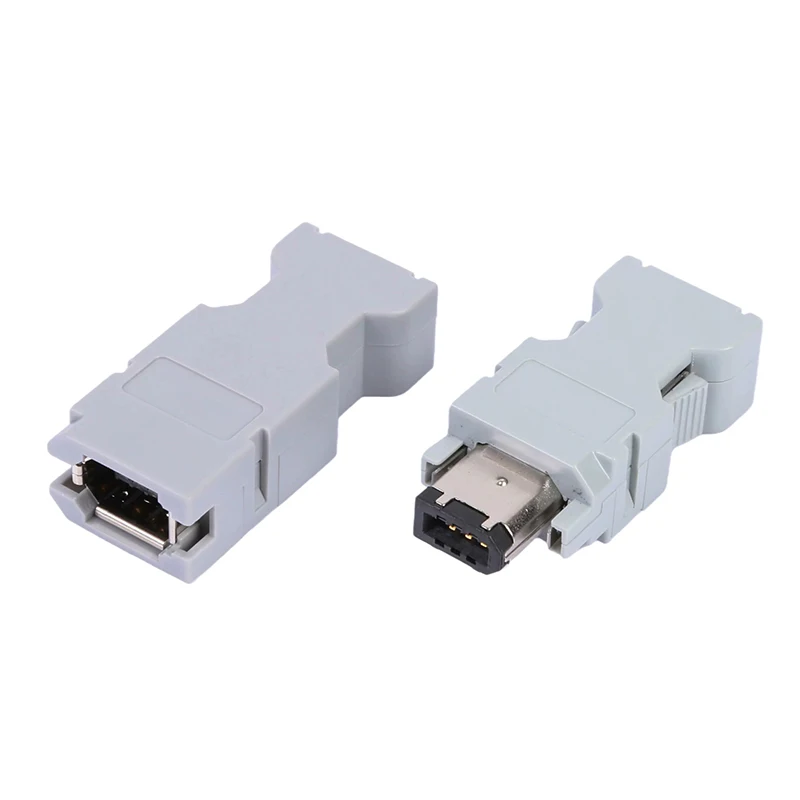 1pcs Female Connector 6 Pin Firewire IEEE 1394 For Yaskawa For Panasonic Servo Motor Encoder 6P SM-6E Encoder Plug