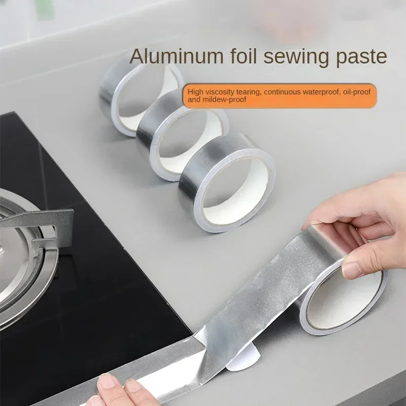 

Aluminum Foil Tape High Temperature Resistance Kitchen Pipe Repair Tape Adhesive Sealing Foil Heat Insulation Leak Proof Tape