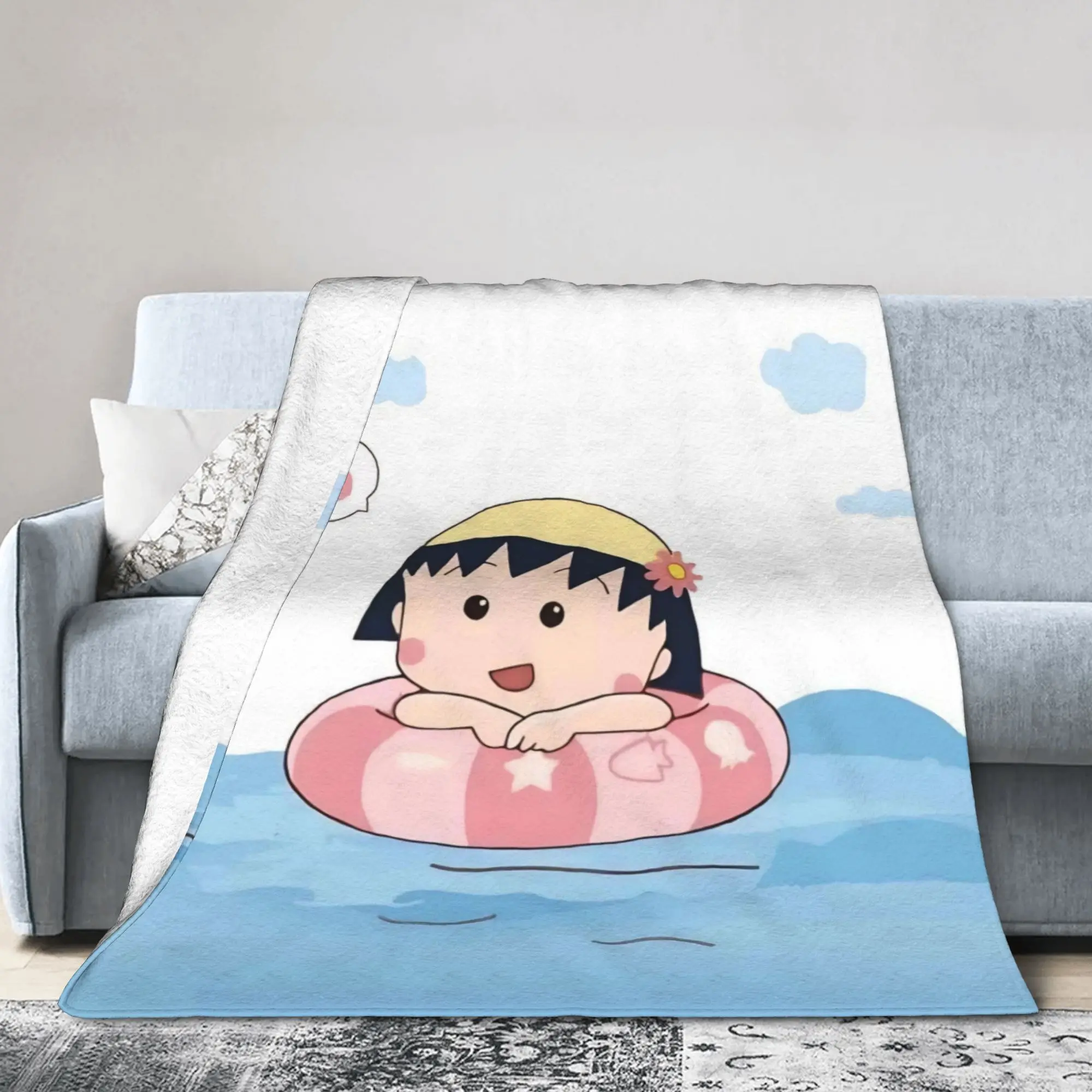 Marukos Float Vacation Blanket Fleece Textile Decor  Breathable Ultra-Soft Throw Blankets for Bedding Travel Plush Thin Quilt