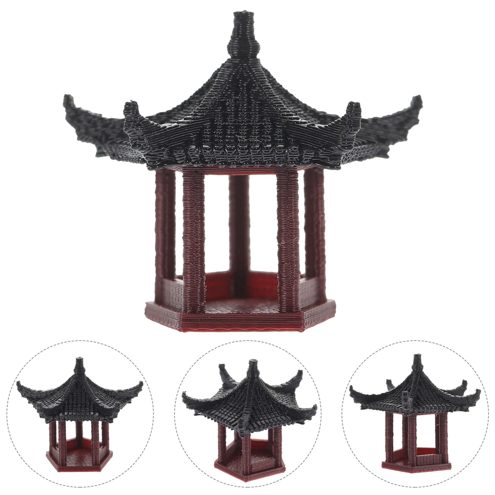 

Miniature Garden Decor 2.8cm Single Tier Pagoda Statue Fish Tank L scaping nament Japanese Garden Accessories Home Desktop Decor