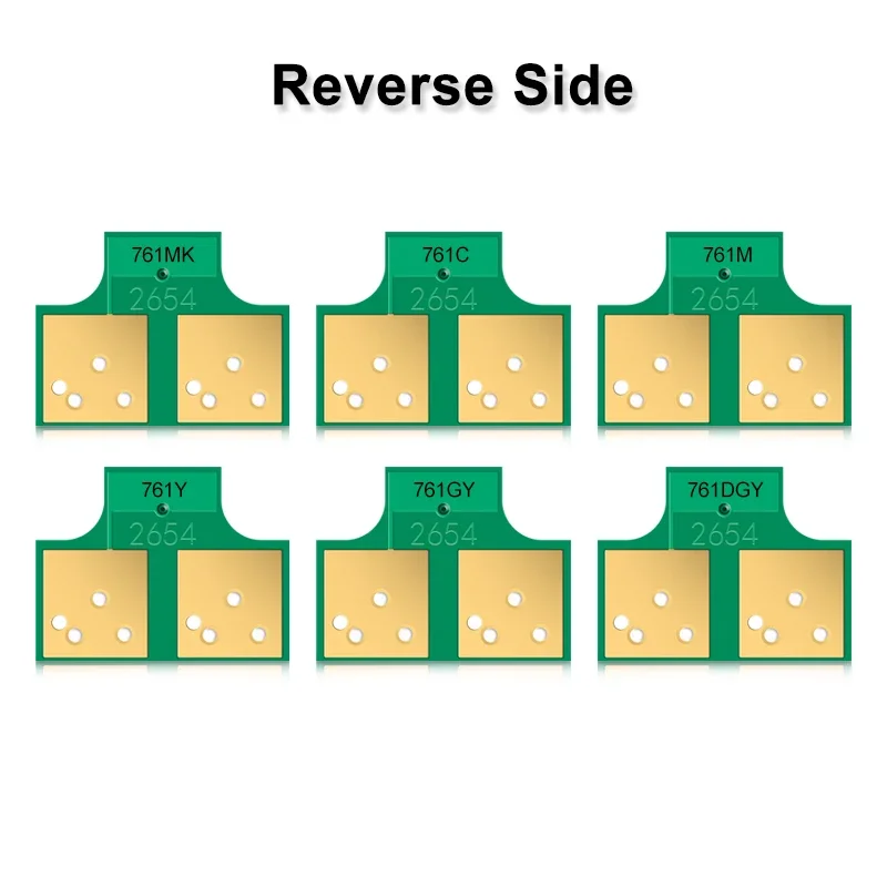 For HP 761 Ink Cartridge Chip New Upgrade Chip Compatible For HP DesignJet T7100 T7200 Printer CM991A CM992A (MBK C M Y GY DGY)