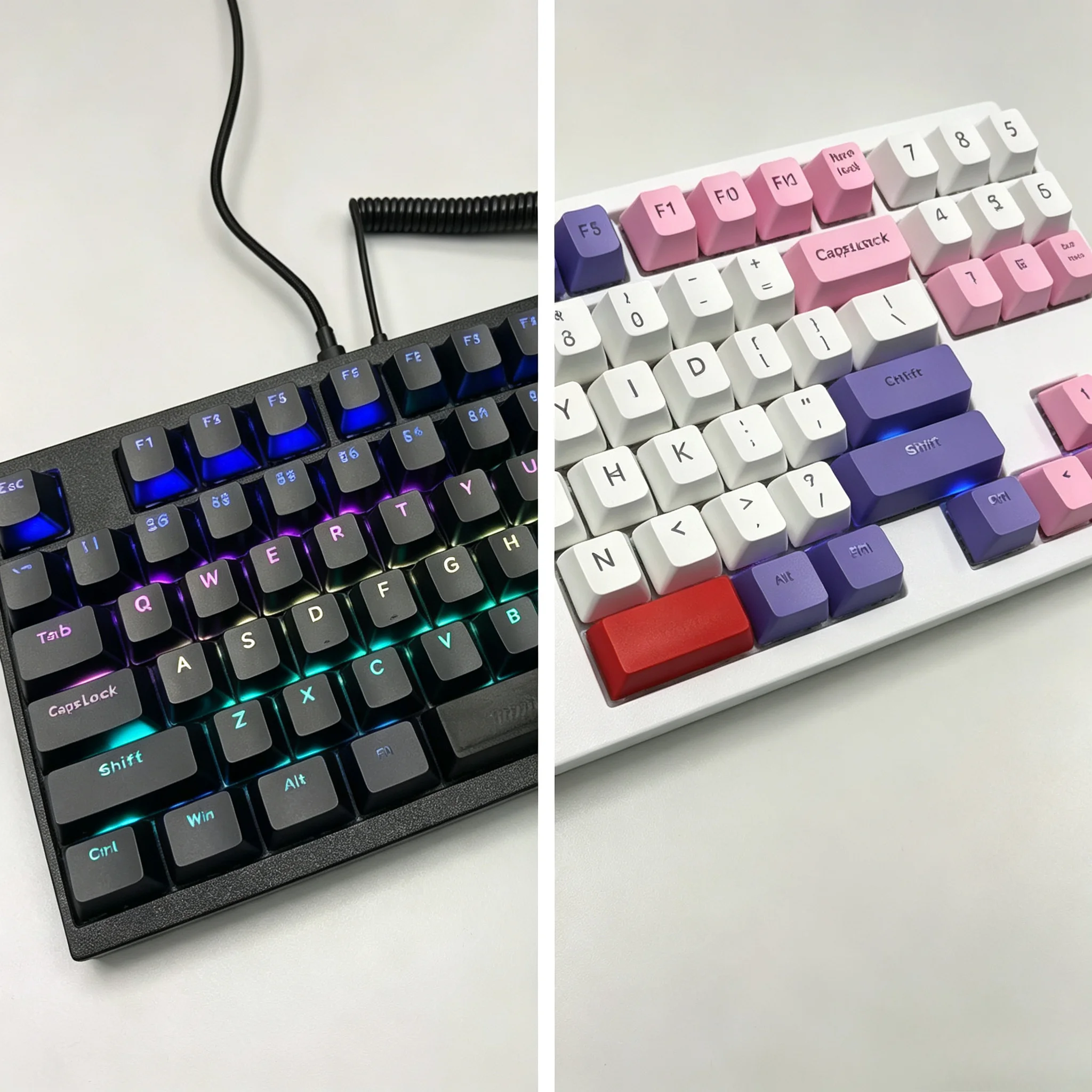 NEW YuSplit92 Split Keyboard Custom Wired RGB Hot Swap F12 Number Pad VIAL Ergonomics MX Switch for Gaming Mechanical Keyboard