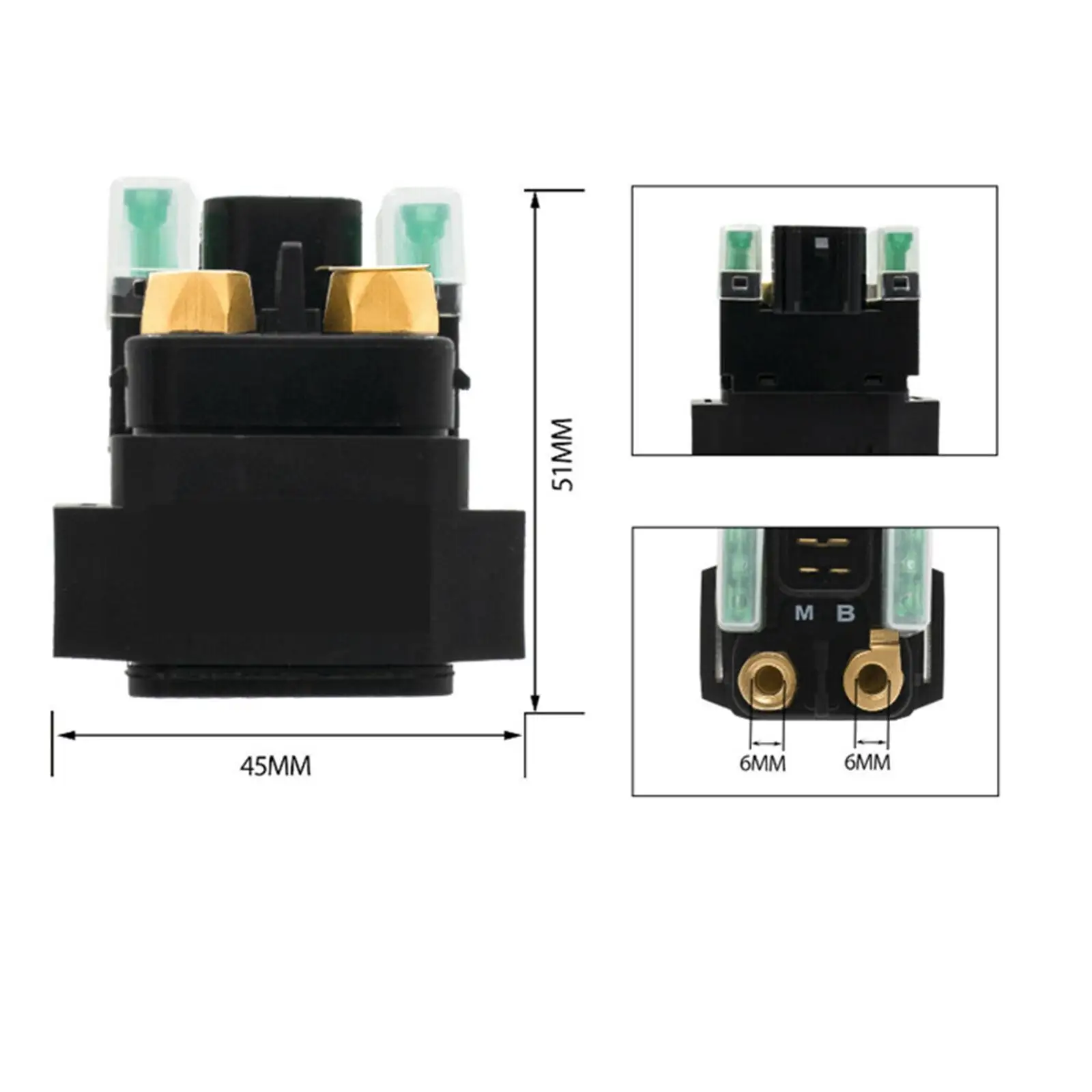

Replacement Starter Solenoid Relay Switch Compact Plastic for Yamaha Grizzly 700 YFM700GP 4WD 2019 Electrical