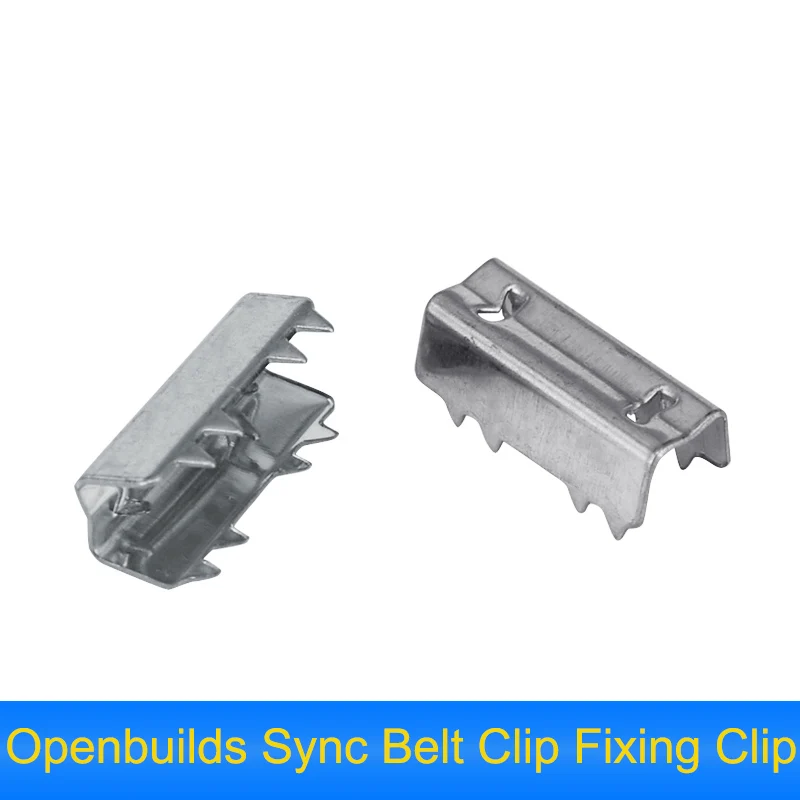 

2pcs For 3D Printer Open Belt Clip Open-end Timing Belts Openbuilds belt Clamp Crimp Style Stainless Steel Serrated Clamps