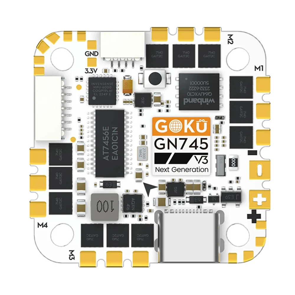 

Flywoo GOKU GN745 45A AIO BL_32 MPU6000 V3 Flight Controller 1MB Flash Integrated with 4in1 ESC for RC Drone FPV Racing
