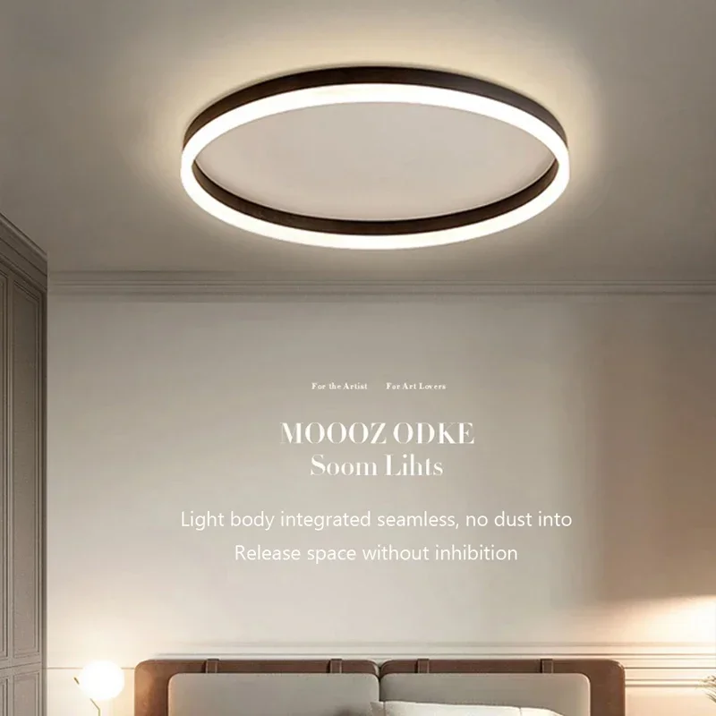 Moderno led luzes de teto simples redondo lâmpadas lustre sala estar jantar quarto corredor casa interior iluminação nórdica