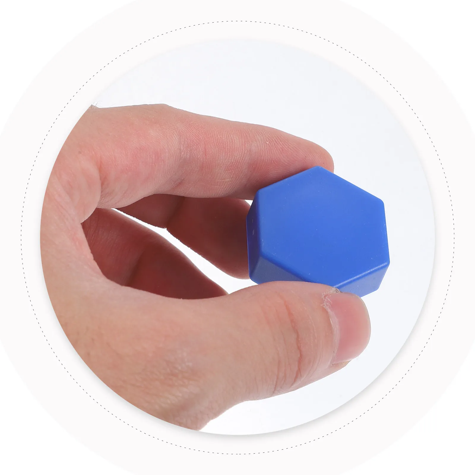20Pcs Blue Pink Hexagonal Plastic Chess Pieces Flying Chess Accessory for Board Games Cognitive Development Travel Storage