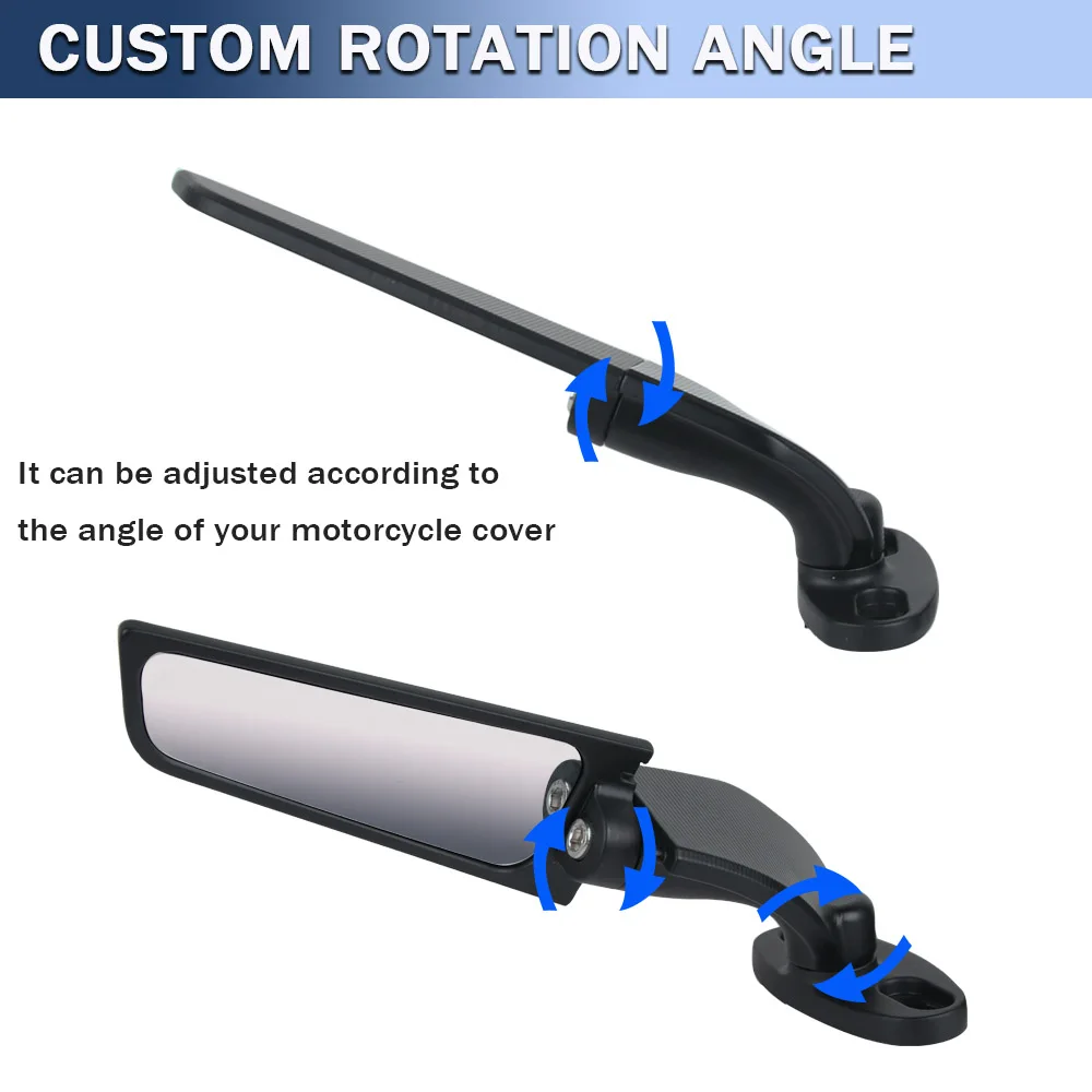 Specchietti moto modificati per Kawasaki Ninja 250 300 400 650 H2 H4 specchietto retrovisore girevole regolabile con ala girevole