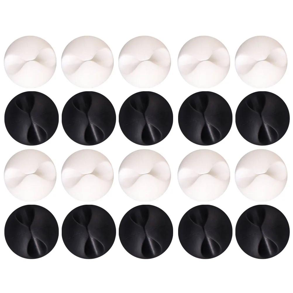 20 szt. Uchwytów na kable biurkowe, klipsy do kabli, organizer do kabli ładowania laptopa i PC, zarządzanie kablami na biurku