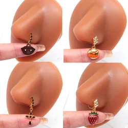 Surgical Steel Nose Rings Snake Cross Sexy Dancing Nose Rings Hoop Ring Body Piercing Jewelry For Women
