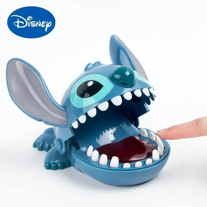 Disney Stitch Bite Finger Figures Anime Stitch Dentist Push Teeth Funny Game Model Toys Birthday Gifts For Kids Baby Toy