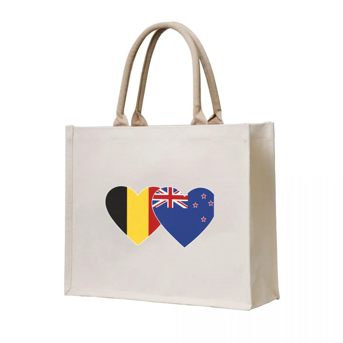 

Belgium New Zealand flag heart Tote Bag hand bags Shopping bags shopping cart bags