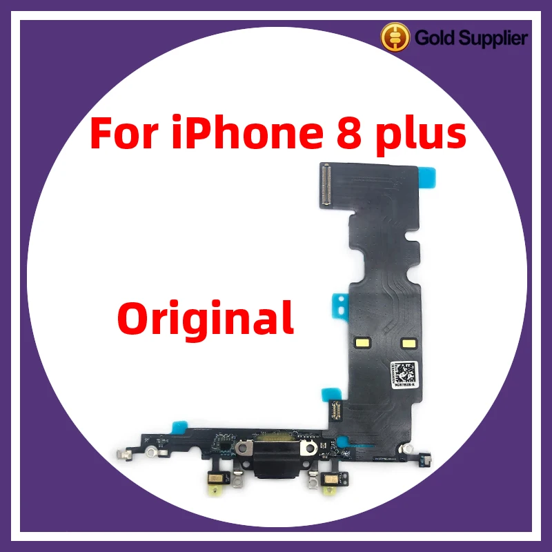 Original For iphone 8 Plus Charging Port Flex Microphone Mini USB Charger Dock Connector Repair Replacement Parts