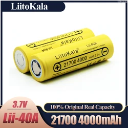 LiitoKala 21700 4000mah Lii-40A akumulator litowy wielokrotnego ładowania 40A 3.7V 10C rozładować akumulatory o dużej mocy wysoki odpływ akumulatory