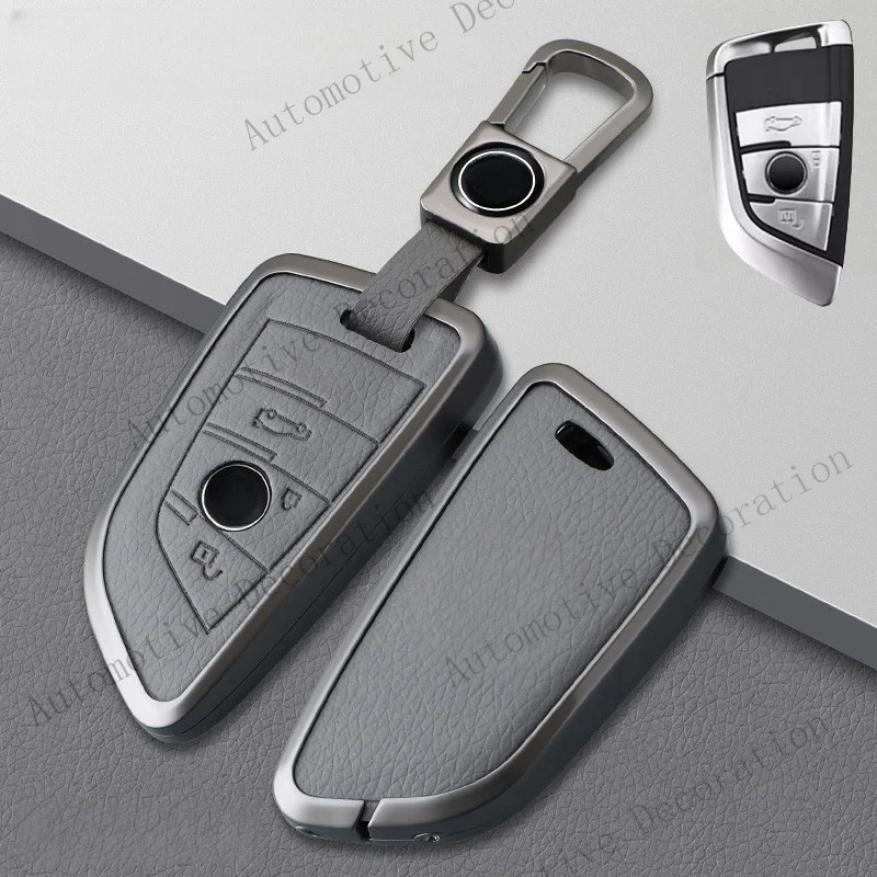 Z+ Alloy Leather Car Key Fob Case Cover For BMW 2 3 5 6 7 X1 X3 X4 X5 X5M X6 X7 F15