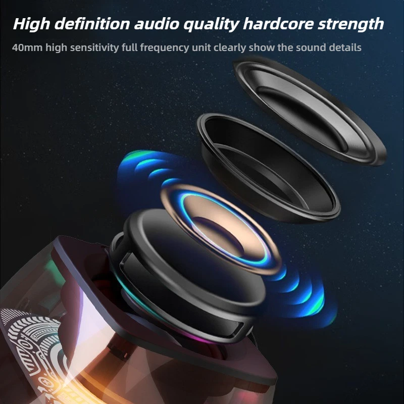 مكبر صوت بلوتوث مغناطيسي محمول لاسلكي لعبة الموسيقى في الهواء الطلق السفر مكتب بطاقة صغيرة ستيريو Rgb الضوء المحيط مكبر صوت صغير #4