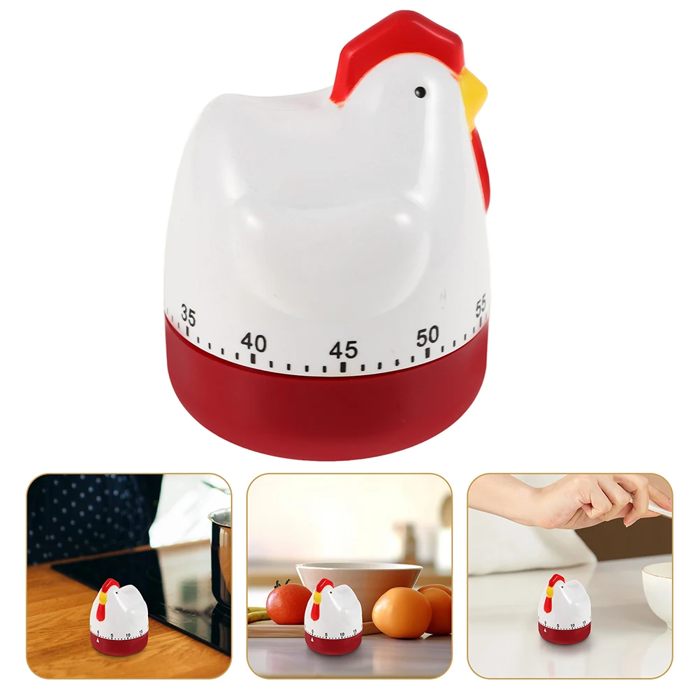 Minuterie de cuisine, 2 pièces, pour nouveauté mignonne, motif de poulet manuel, semble tomate pour enfant