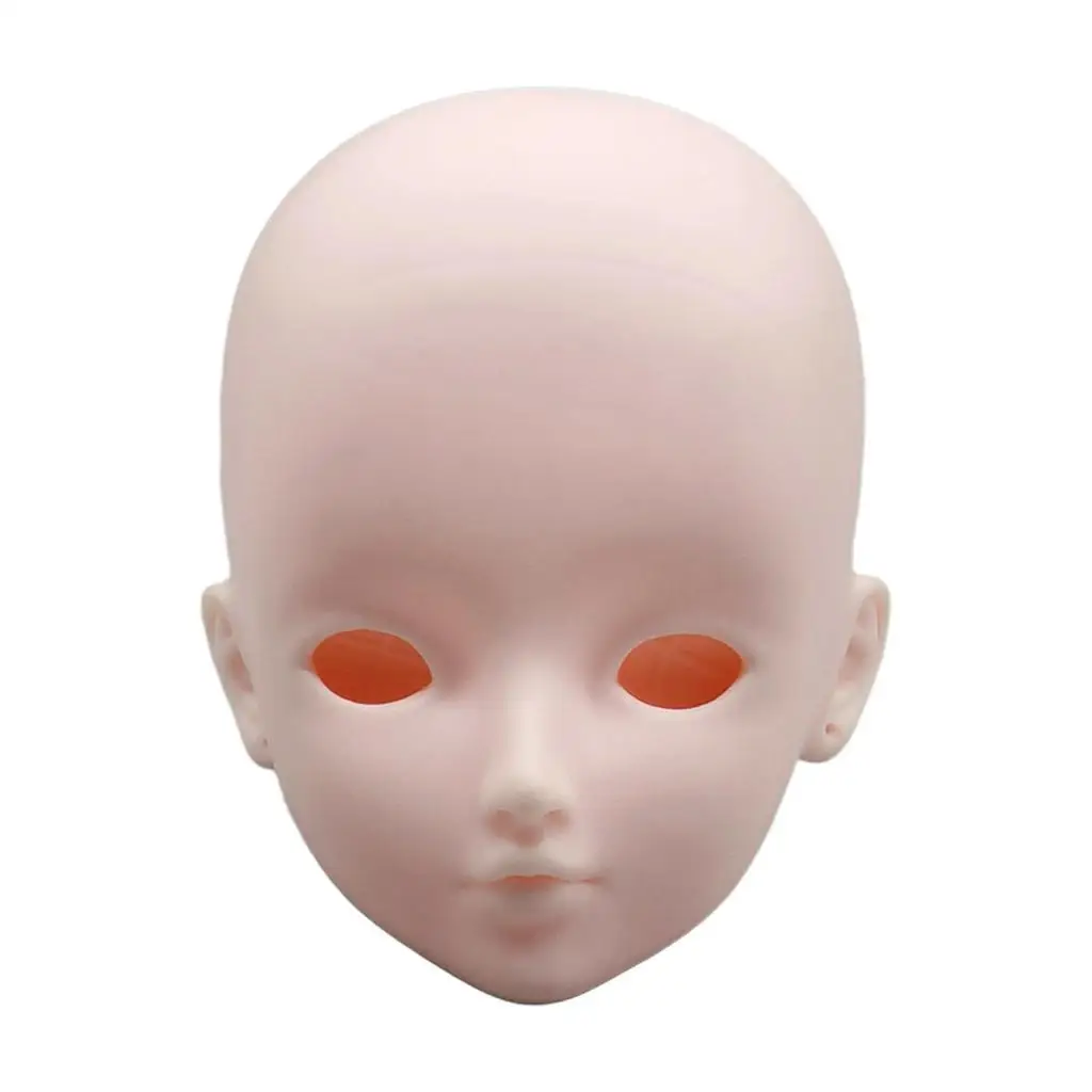 Cabeça de boneca masculina bjd, brinquedo de maquiagem para prática de cabeça de boneca, acessórios de cabeça bjd para prática de maquiagem