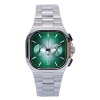 Tactical Frog Men Chronograph Watch Square Panda Quartz Wristwatch 100M Waterproof BGW-9 Luminous Sapphire Steel Strap VK64