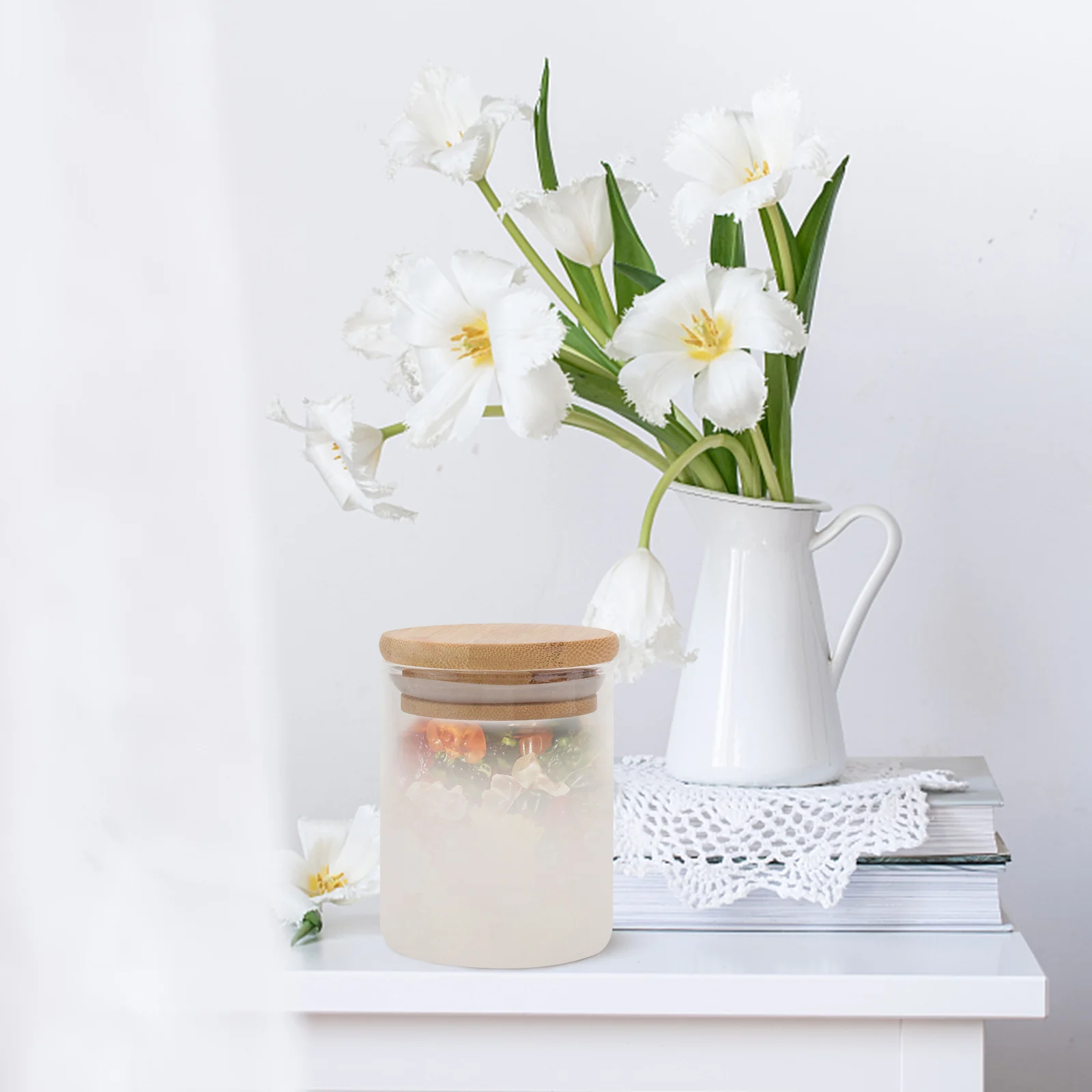 

4 Pcs Cereal Container Storage Jars Snack Sealed Small Airtight Clear with Lid Containers Lids