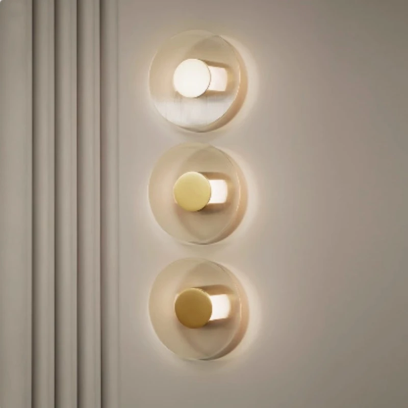 minimalist creative living room study bedroom bedside wall lamp modern background wall aisle wall lamp