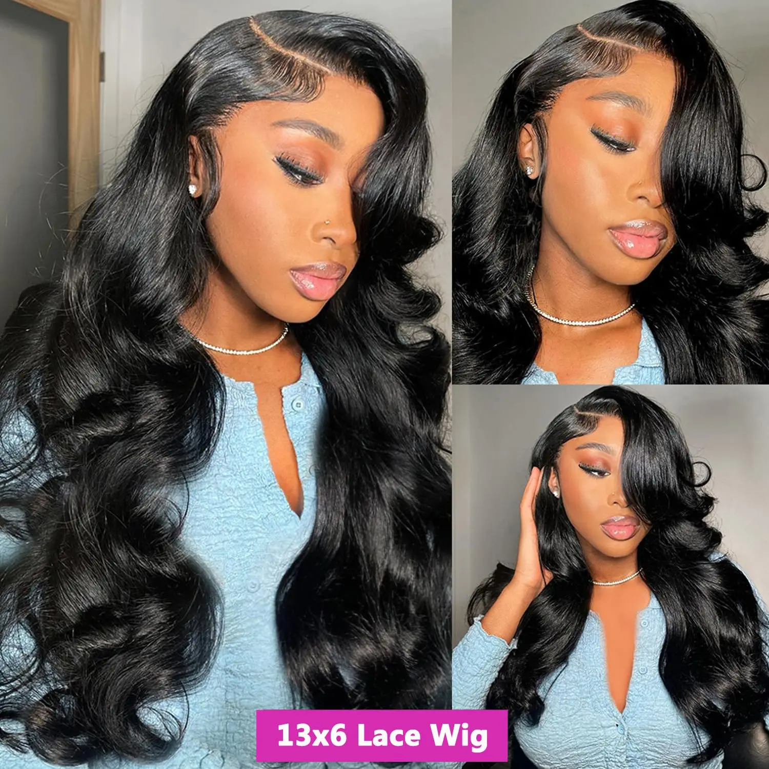 Body Wave Human Hair Wigs 13x4 13x6 hd Lace Front Wigs Human Hair Pre Plucked 180% Density Loose Water Wave Lace Frontal Wig