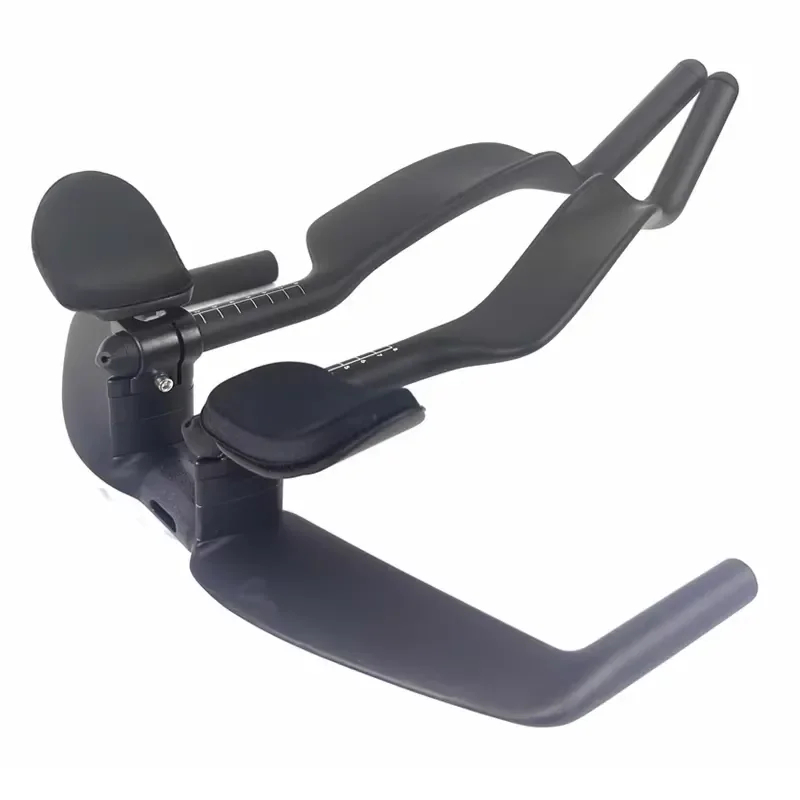 SHT08 Carbon Fiber TT Handlebar Aero Road Bike Triathlon Rest Bar with Clip Integrated Cockpit System for Time Trial Cycling