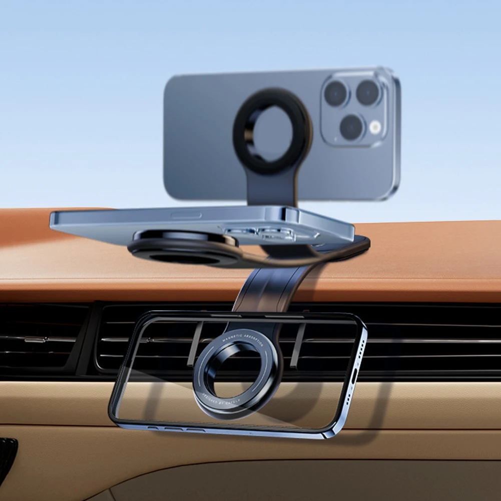 

Black Phone Car Mount Center Console Dashboard Behind The Engine Screen Protective Film Vacuum Sucker Phone Stand Interior Acces