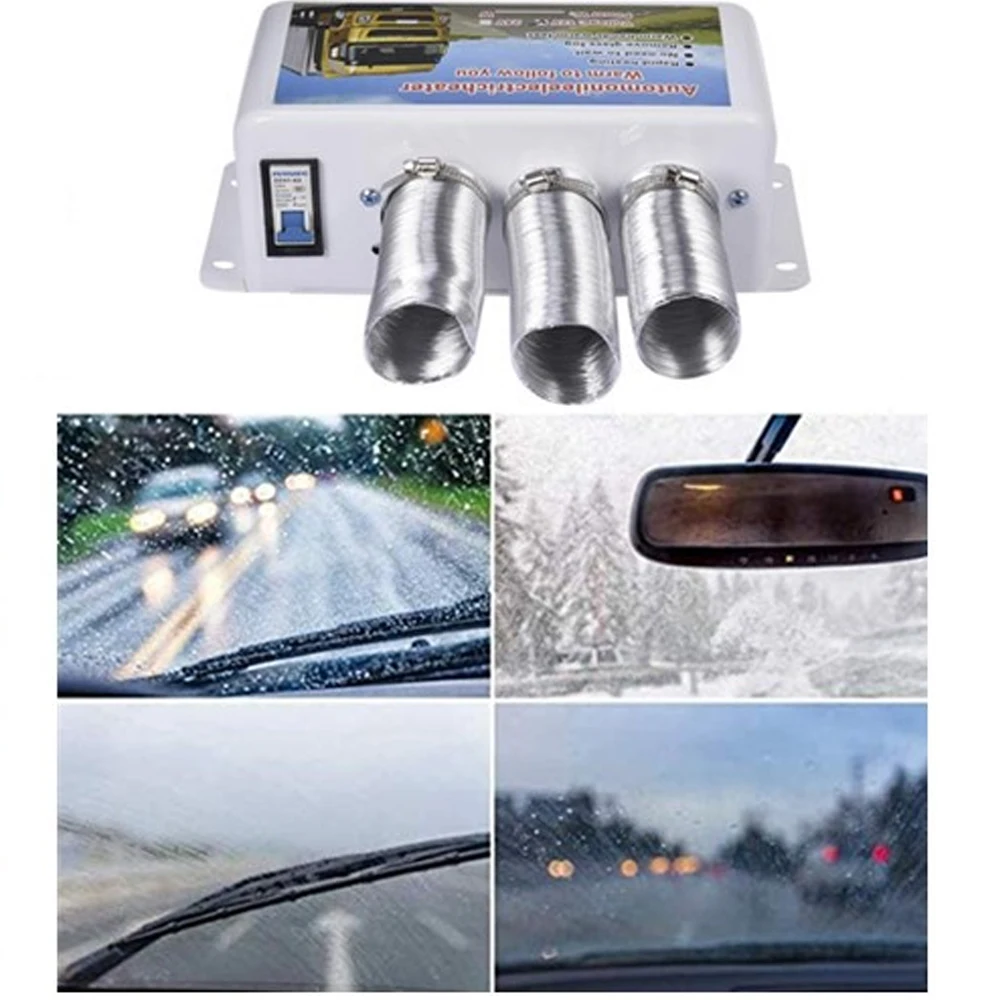 

12/24V Portable Car Heating Compact Heater 3 Hole 500W-1000W Window Defroster Demister