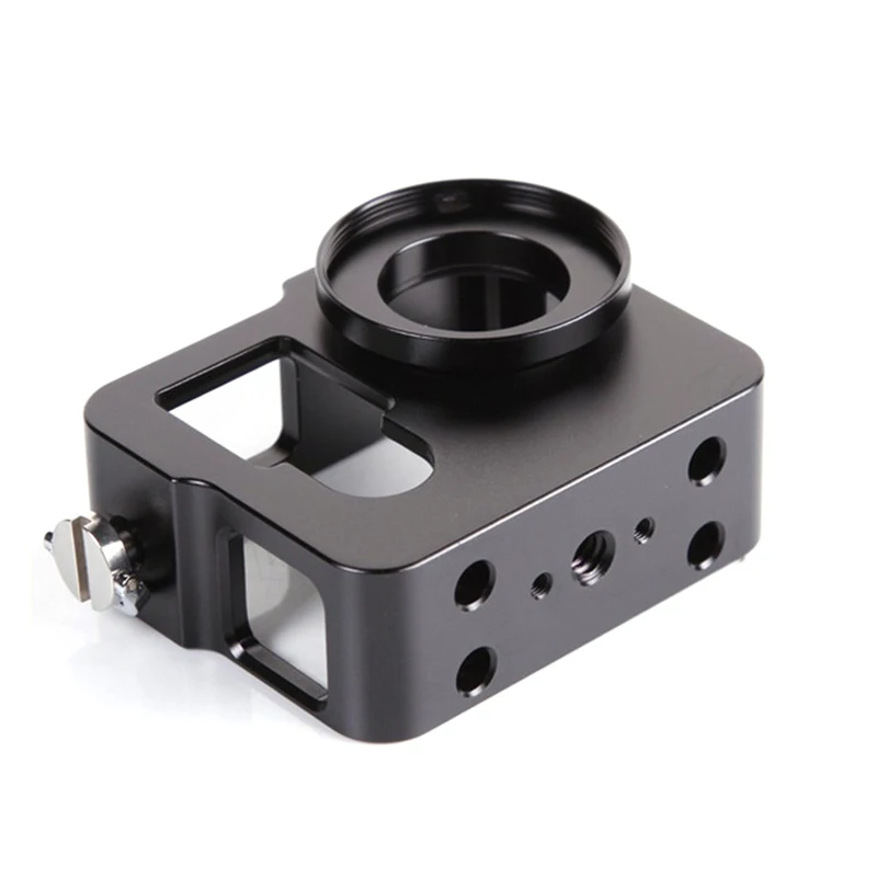 Custom CNC Milling Machining Camera Frame Black Anodized Aluminum Parts