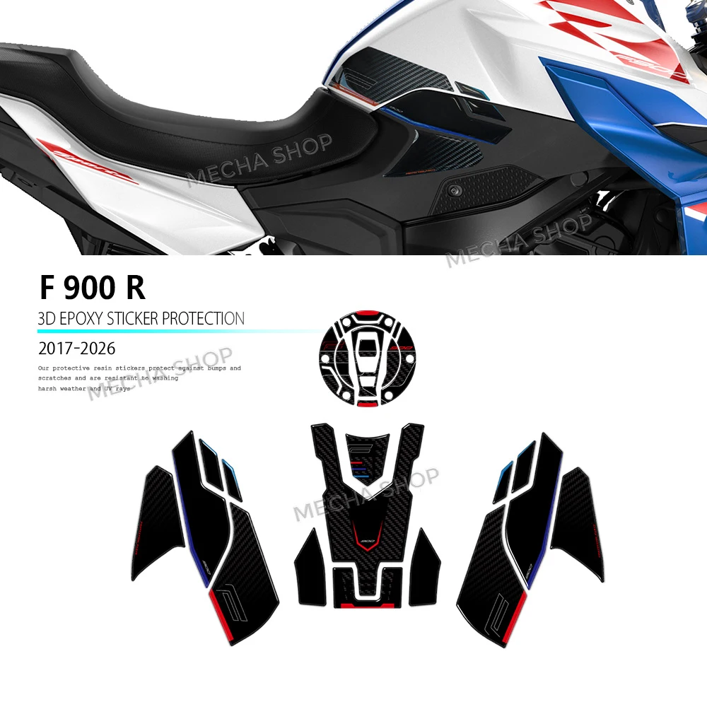 

Мотоциклетная 3D боковая накладка на топливный бак для F900R F 900 R F900 R 2017-2026, защитные накладки на бак, наклейки на наколенник, тяговая накладка
