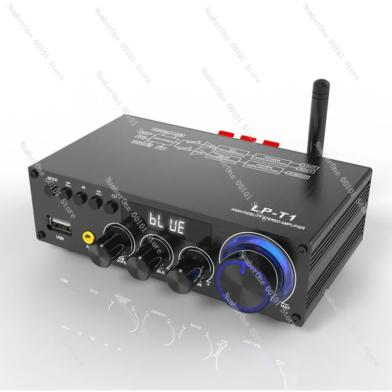 High Power 2.1 Channel Digital Amplifier Bluetooth Subwoofer Support Coaxial USB Lossless Playback Home Mini Amp