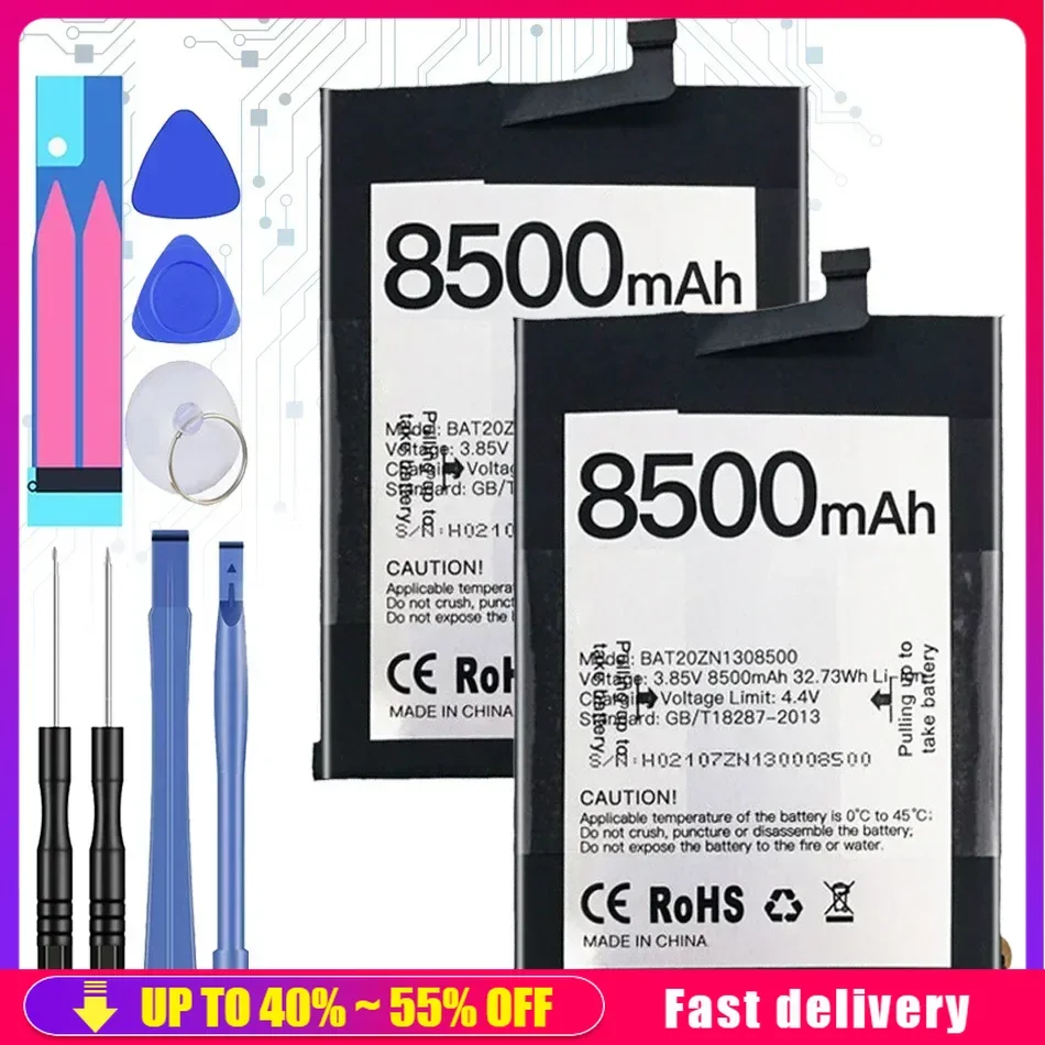 Rechargeable Mobile Phone Batteries 8500mAh BAT20ZN1308500 For Doogee S86/S86 Pro S86Pro  Portable Cell Phone Battery