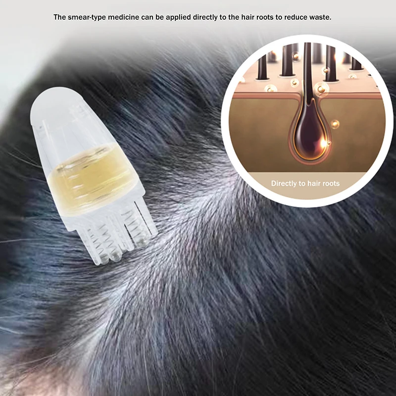 Latest Portable Mini Applicator Liquid Massage Comb With Spring Head For Head Hair Growth Anti Hair Lose Hair Root Medicine Comb