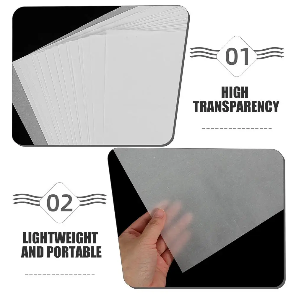 20 Sheets Tracing Paper Copy Transfer Acid Blank Drawing Trace Papers Printable Shrink