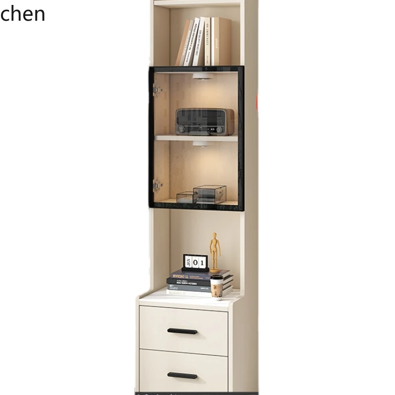 YFY Stone Plate Bedside Table Storage High Cabinet Small Bedside Cabinet Heightened Shelf Floor Bookshelf
