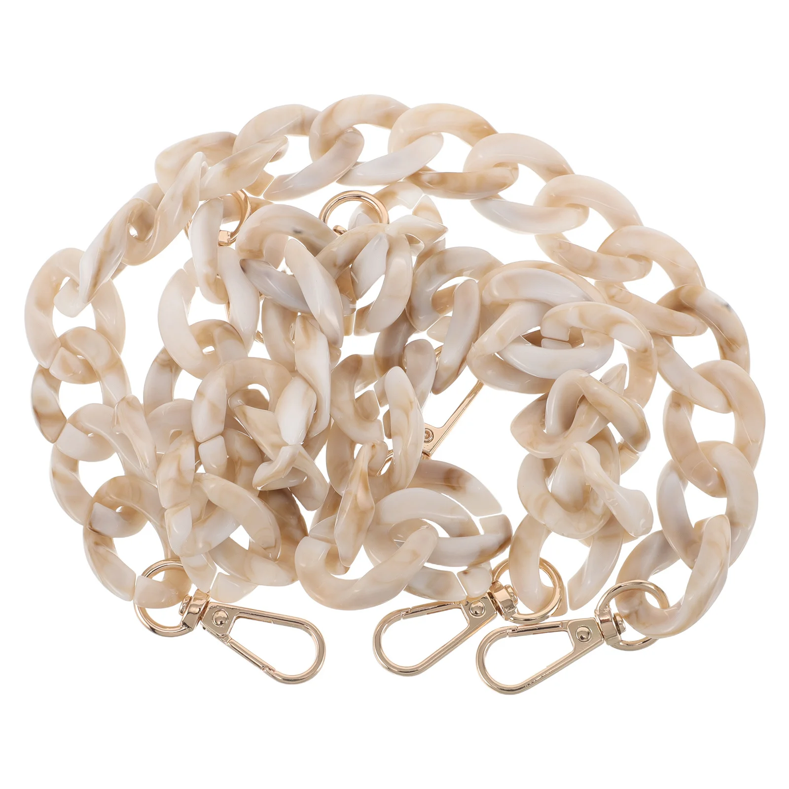 3 szt. Elegancki zestaw akcesoriów z żywicy, wzór rybiej ości, do przedłużania paska torebki, lekki brelok do torebki